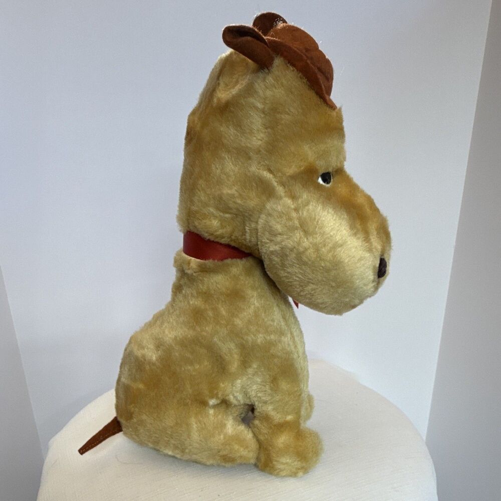 Vintage 1960s/1970s Gund Creations Side-Eye Dog Plush w/ Internal Working Chime